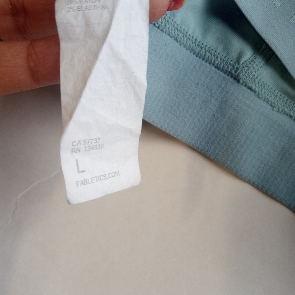 SOLD!Fabletics Serena Lounge Bralette In Silvermist Mint Blue - Picture 6 of 8